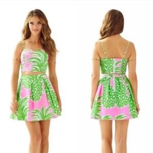 Lily Pulitzer Parfait Crop Top & Skirt Set (Both Size )
